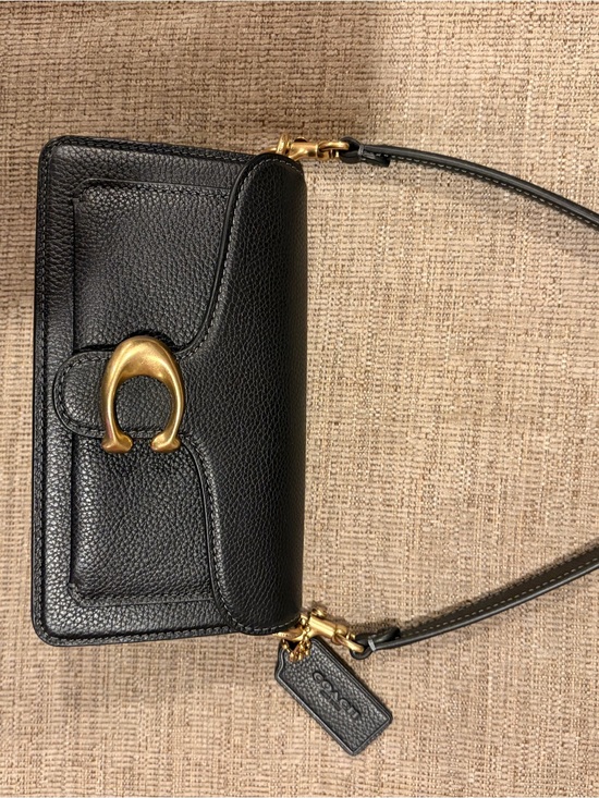 Coach Handbags - Coach Black Pebbled Leather Crossbody with Gold Hardware